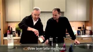 aerolatte  milk frother makes three layer caffè latte macchiato [upl. by Faxen]