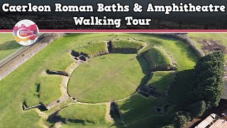 CAERLEON ROMAN BATHS amp AMPHITHEATRE WALES  Walking Tour  Pinned on Places [upl. by Massimo639]