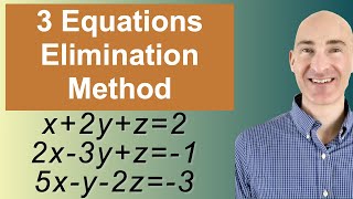 Solving Systems of 3 Equations Elimination [upl. by Yentihw652]