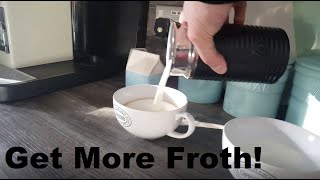 How to Get More Froth from Your Nespresso Coffee Aeroccino  Nespresso tips and help [upl. by Soulier37]